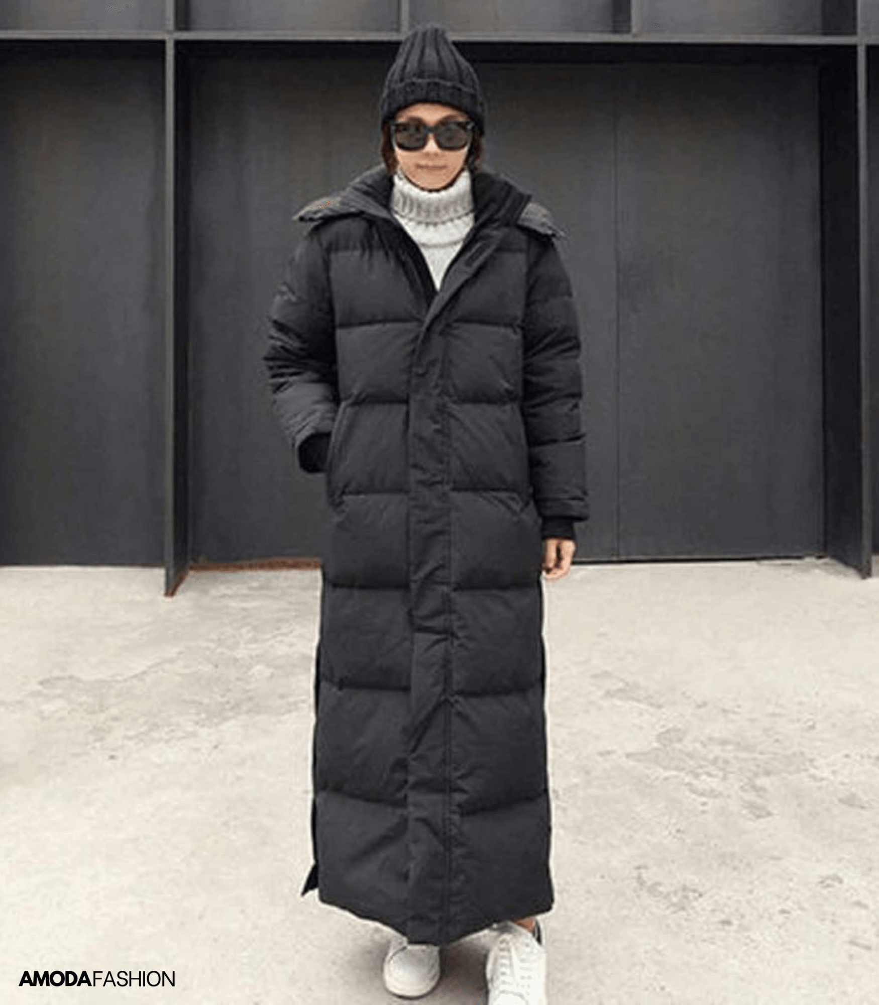 Women's Long Oversized Puffer Jacket with Hood for Winter